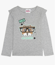 GEMO Tee-shirt fille à épaules volantées - LOL Surprise Gris