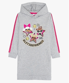 GEMO Robe fille forme sweat à capuche - LOL Surprise Gris