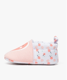 chaussures de naissance bebe fille motifs cœurs acidules rose chaussures de naissanceA291101_3