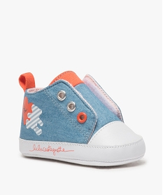 chaussons de naissance bebe fille – lulu castagnette bleu chaussures de naissanceA291201_2