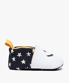 GEMO Chaussure de naissance bébé motif smiley et étoiles Bleu