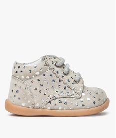 chaussures premiers pas bebe fille dessus et interieur cuir blanc chaussures de parcA292901_1