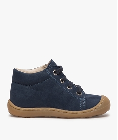 chaussures bebe garcon semi-montantes en cuir bleuA293101_1