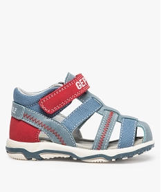 sandales bebe garcon bicolores a scratch - friendly gepy bleu sandales et nu-piedsA294801_1