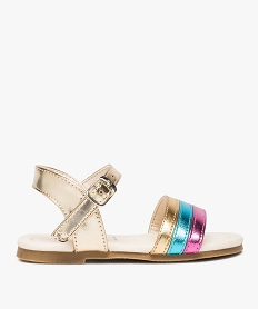 GEMO Sandales bébé fille avec bride tricolore et fermeture boucle coloris assortis