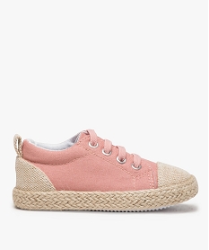 GEMO Tennis bébé fille en toile de coton bio rose standard