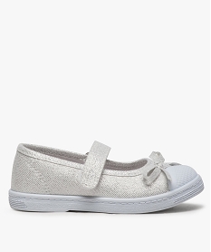 GEMO Babies fille en toile argentée et bout renforcé argente