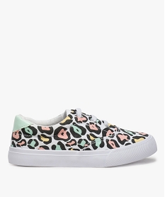 GEMO Baskets fille en toile imprimée avec lacets élastiques Imprimé