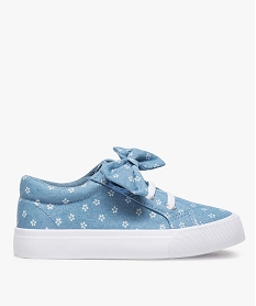 GEMO Tennis fille en toile denim avec nœud et fermeture scratch Bleu
