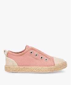 GEMO Tennis fille en toile avec semelle habillée de corde Rose