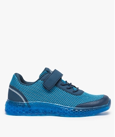GEMO Baskets garçon à lacets élastiques et scratch – Mieux bleu standard
