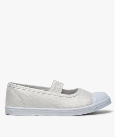 GEMO Tennis fille en toile façon ballerines à bout renforcé Gris