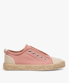 GEMO Baskets fille en toile avec semelle décorée en corde rose standard