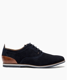 derbies homme avec empiecement contrastant au talon bleuA317801_1