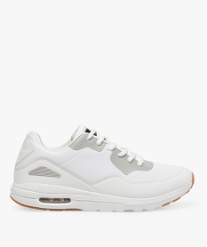 GEMO Baskets homme en textile et semelle translucide blanc chine