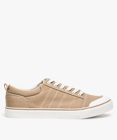 GEMO Tennis homme en toile unie à bout renforcé Beige