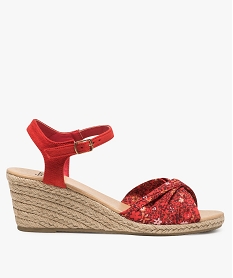 GEMO Sandales femme à talon compensé en corde 3593
