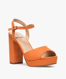 sandales femme a talon haut et plate-forme orange sandales a talonA351501_2