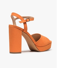 sandales femme a talon haut et plate-forme orange sandales a talonA351501_4