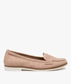 GEMO Mocassins femme à semelle esprit bateau rose standard