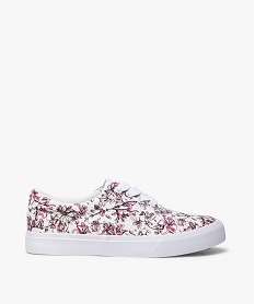 GEMO Baskets femme en toile imprimée motifs végétaux Multicolore