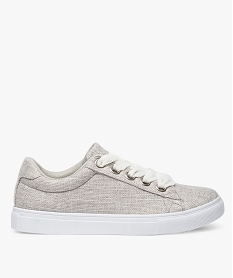GEMO Tennis femme en toile avec lacets fantaisie gris standard