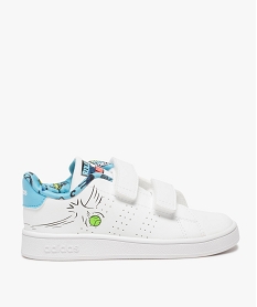 GEMO Baskets garçon avec motif et doublure fantaisie - Adidas Blanc