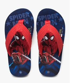 GEMO Tongs garçon Spiderman avec entre-doigts en textile Bleu