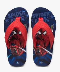 tongs garcon spiderman avec entre-doigts en textile bleu tongs et plageA374701_1