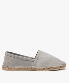 GEMO Espadrilles homme en coton bio uni - Mieux Gris