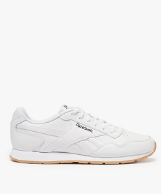 GEMO Baskets femme à lacets dessus cuir - Reebok Royal Glide Blanc