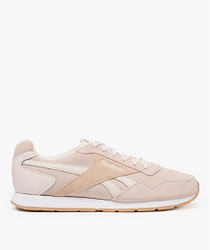 GEMO Baskets femme à lacets dessus cuir - Reebok Royal Glide Rose