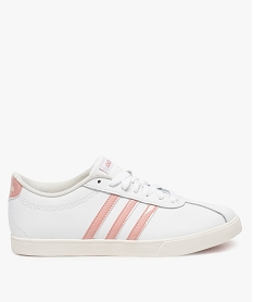 GEMO Baskets femme bicolores à lacets - Adidas Courset Blanc