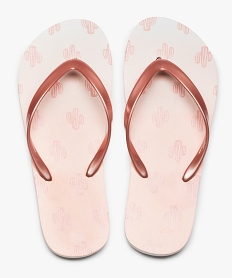 GEMO Tongs femme à semelle imprimée cactus rose standard