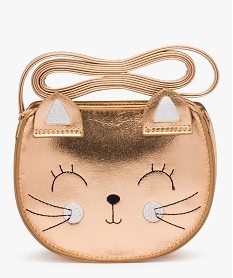 GEMO Sac fille métallisé avec motif chat Rose