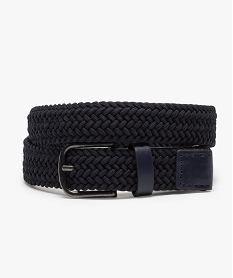 GEMO Ceinture garçon en élastique tressé Bleu