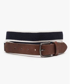 GEMO Ceinture garçon élastique bicolore Bleu