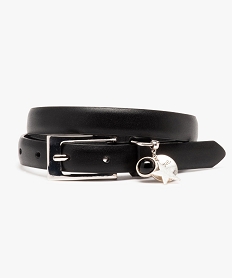 GEMO Ceinture à breloques métalliques fille noir standard