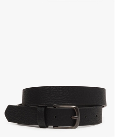 GEMO Ceinture garçon en matière texturée et boucle en métal Noir