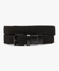 GEMO Ceinture homme tressée élastique noir standard