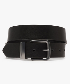 GEMO Ceinture avec boucle carrée en métal homme noir standard
