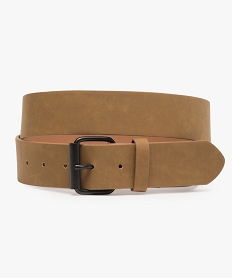 GEMO Ceinture homme unie avec boucle métallique contrastante Orange