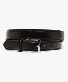 ceinture homme avec surpiqures et boucle en metal noirA394801_1