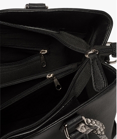 sac a main zippe decoupe arrondie a petite pochette amovible noirA399701_3