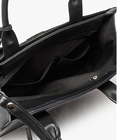 sac femme rectangle avec anses et bandouliere amovible noir sacs a mainA399901_3