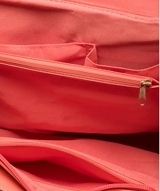 sac femme rigide avec detail metallique et pampilles orange sacs a mainA400901_3