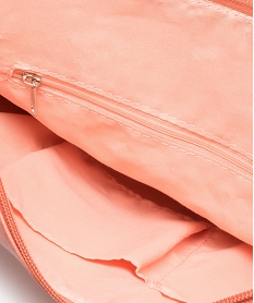 sac femme avec poches imprimees sur les cotes orange sacs a mainA409401_3