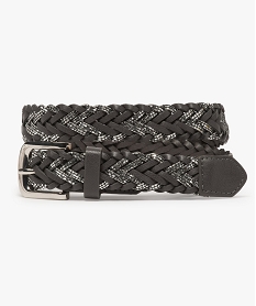 GEMO Ceinture femme tressée effet strass Gris