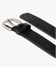 ceinture femme avec perforations fantaisie noir standardA411201_3