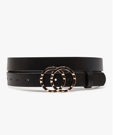 GEMO Ceinture femme avec boucle en métal fantaisie Noir